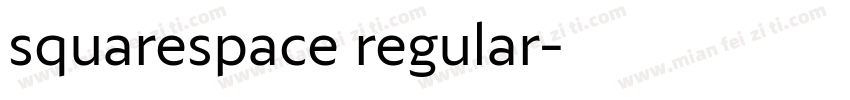 squarespace regular字体转换